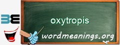 WordMeaning blackboard for oxytropis